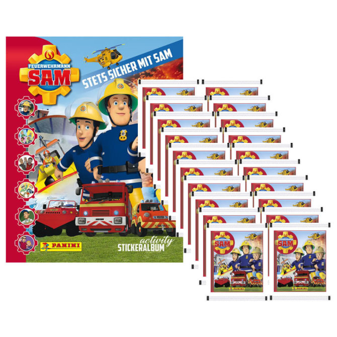 Panini Feuerwehrmann Sam 2 - Sammelsticker - 1 Album + 20 Tüten Sticker
