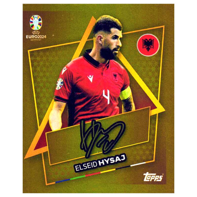 Topps UEFA EURO 2024 Fußball EM Sammelsticker - Gold Signature Sticker - Elseid Hysaj