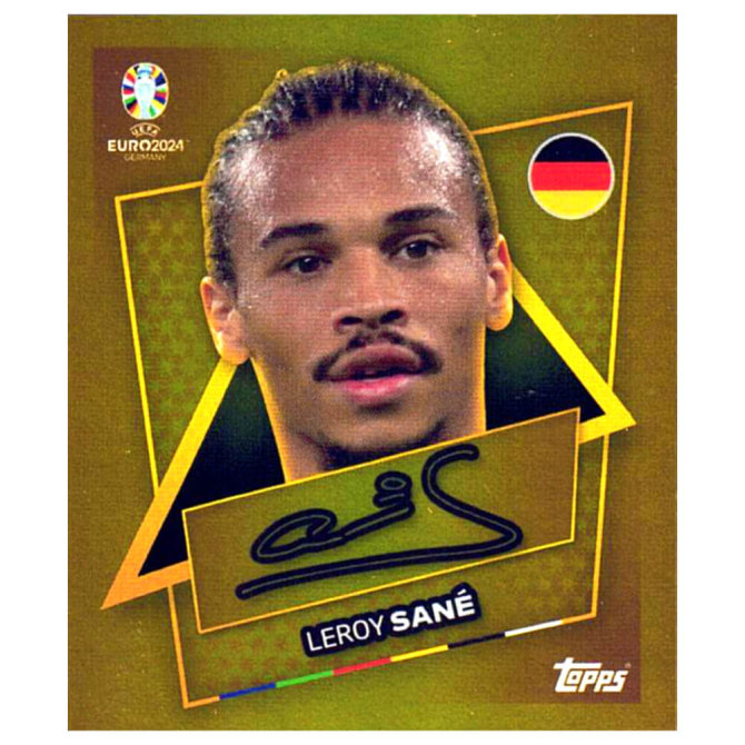 Topps UEFA EURO 2024 Fußball EM Sammelsticker - Gold Signature Sticker - Leroy Sane