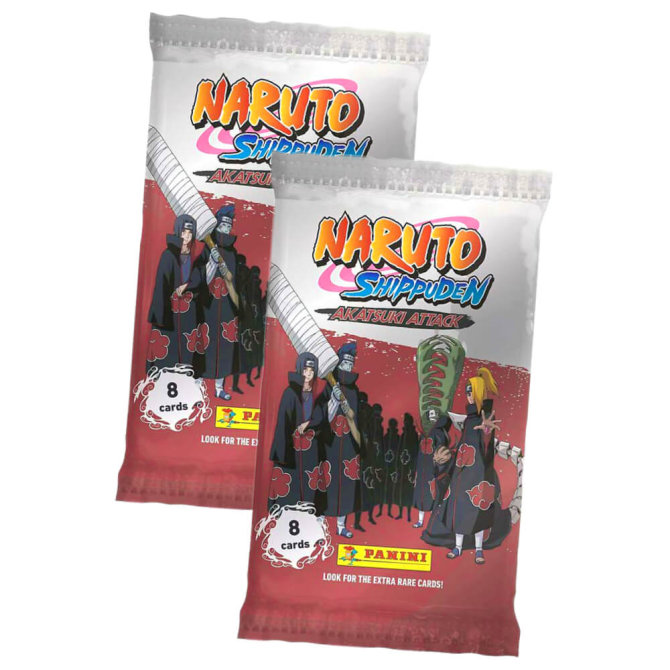 Naruto Shippuden Karten - Akatsuki Attack Trading Cards (2024) - Sammelkarten - 2 Booster