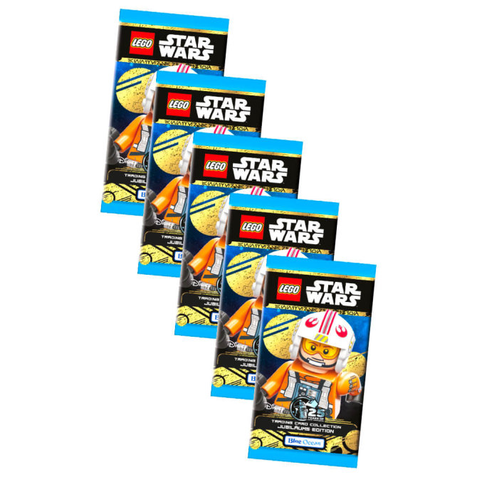 Lego Star Wars Karten Trading Cards Serie 5 - Jubiläum Sammelkarten (2024) - 5 Booster