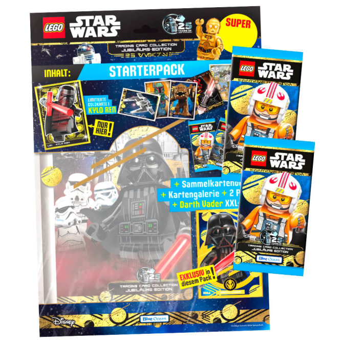 Lego Star Wars Karten Trading Cards Serie 5 - Jubiläum Sammelkarten (2024) - 1 Starter + 2 Booster