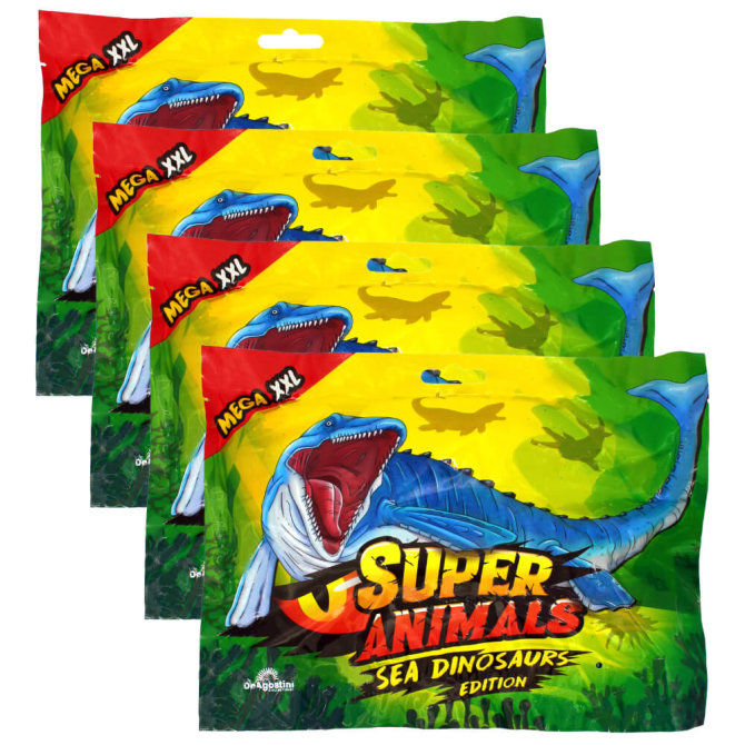 DeAgostini Super Animals - Sea Dinosaurs Edition - Sammelfigur Sea Dino - 4 Tüten