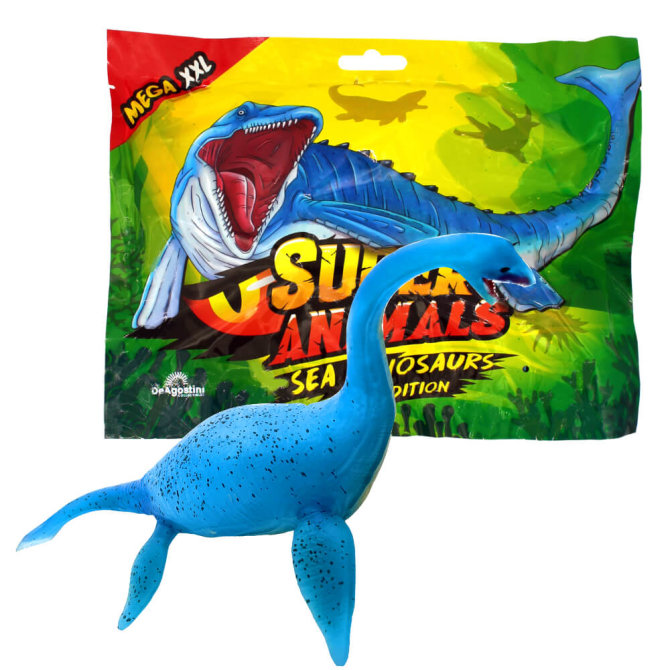 DeAgostini Super Animals - Sea Dinosaurs Edition - Sammelfigur Sea Dino - Figur 1. Plesiosaurus Dolichodeirus (Glow - Selten)