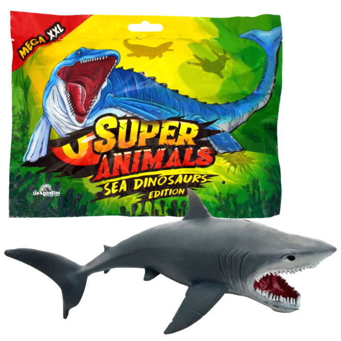 DeAgostini Super Animals - Sea Dinosaurs Edition - Sammelfigur Sea Dino - Figur 10. Carcharocles Megalodon