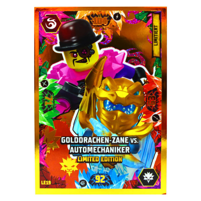 Lego Ninjago Karten Trading Cards Serie 8 Next Level - CRYSTALIZED (2023) - Gold Karte LE19 Sammelkarten