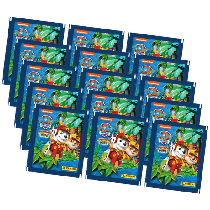 Panini Paw Patrol Sticker Serie 10 - Jungle Pups (2024) - 15 Tüten Sammelsticker