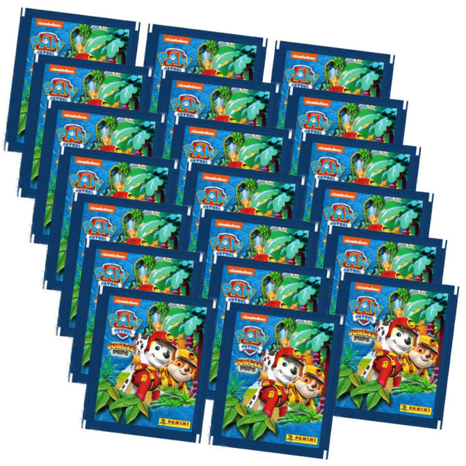 Panini Paw Patrol Sticker Serie 10 - Jungle Pups (2024) - 20 Tüten Sammelsticker