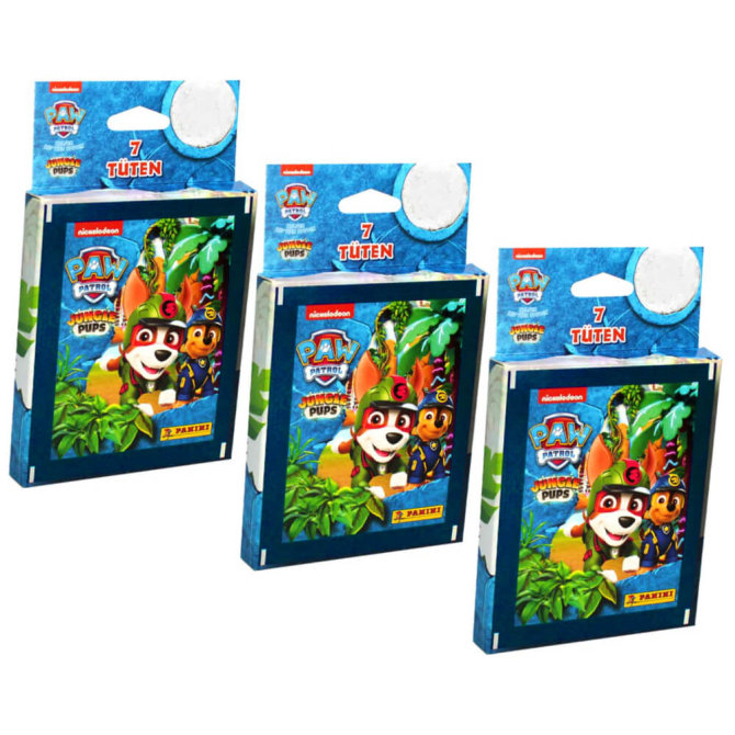 Panini Paw Patrol Sticker Serie 10 - Jungle Pups (2024) - 3 Blister Sammelsticker