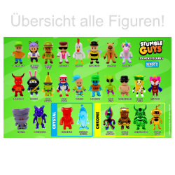 Stumble Guys 3D Sammelfiguren Serie 2 -  Chrome Crystal Figur - 5 Tüten