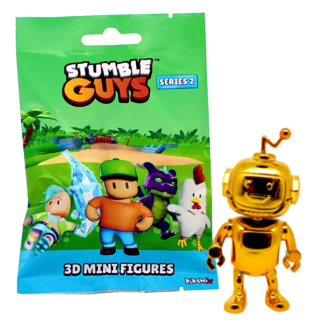 Stumble Guys 3D Sammelfiguren Serie 2 - Figur 26. Golden Robo (Chrome)