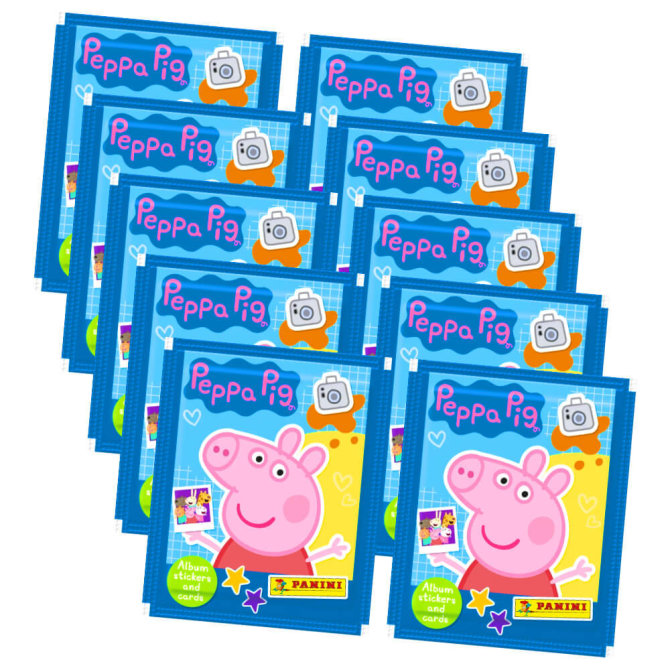Panini Peppa Pig Sticker - Mein Fotoalbum (2023) - 10 Tüten Sammelsticker