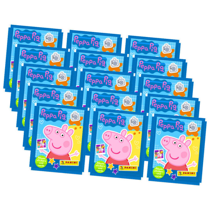 Panini Peppa Pig Sticker - Mein Fotoalbum (2023) - 15 Tüten Sammelsticker