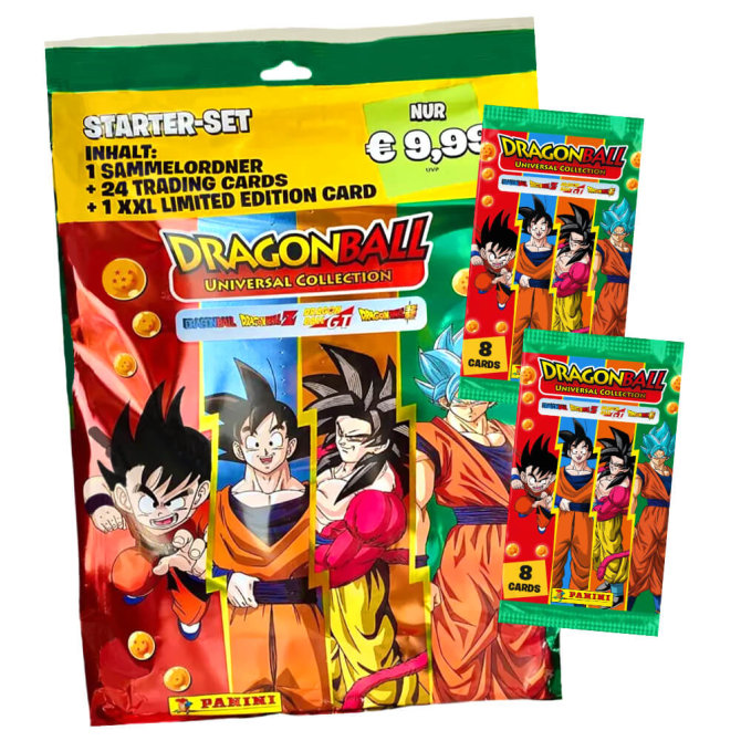 Dragon Ball Universal Karten - Trading Cards - 1 Starter + 2 Booster