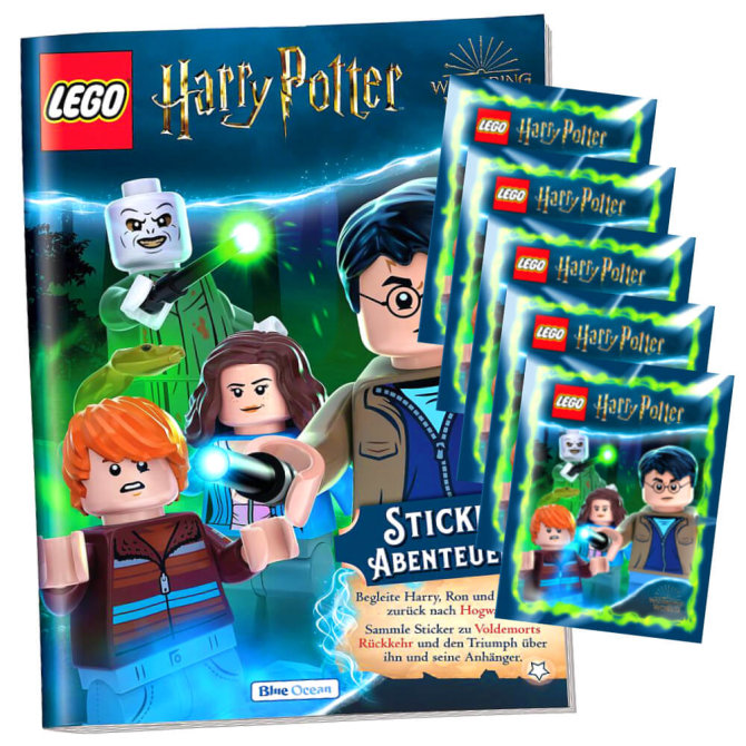 Blue Ocean LEGO Harry Potter Sticker Serie 2 - Sammelsticker (2024) - 1 Album + 5 Tüten