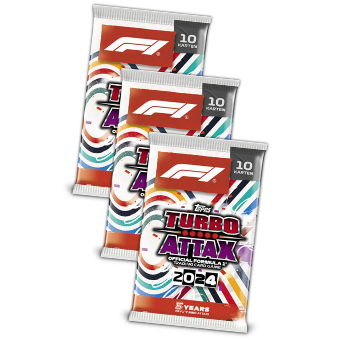 Topps Turbo Attax Karten Formula 1 - 2024 - 3 Booster Sammelkarten