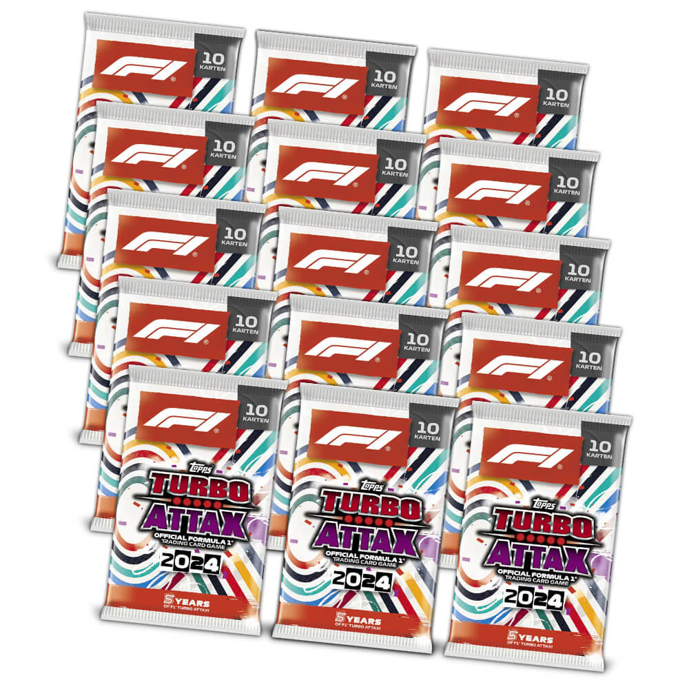 Topps Turbo Attax Formula 1 2024 Eco Pack – 30 Karten + 1 Limited Edition | Offizielles F1-Sammelkartenspiel