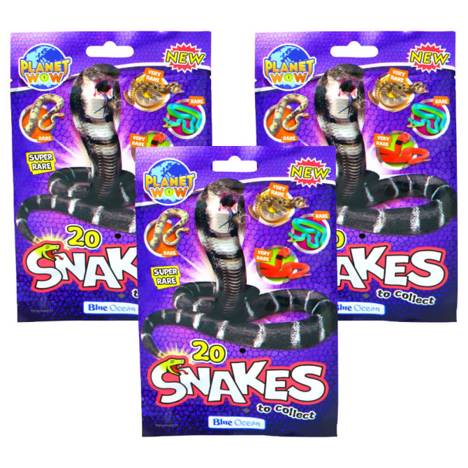 Blue Ocean Snakes Sammelfiguren 2024 - Planet Wow Figur Schlange - 3 Tüten