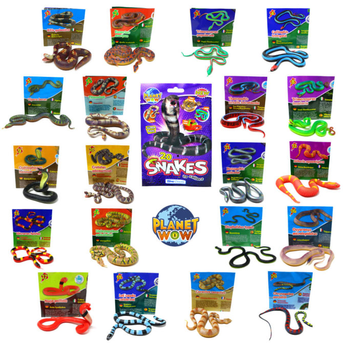 Blue Ocean Snakes Sammelfiguren 2024 - Planet Wow Figur Schlange - Alle 20 Figuren