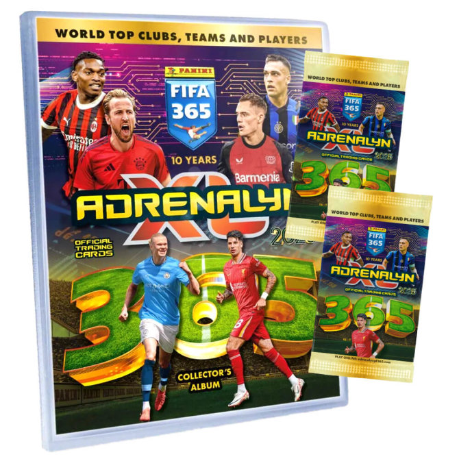 Panini Fifa 365 Karten 2025 - Trading Cards Sammelkarten - 1 Sammelmappe + 2 Booster