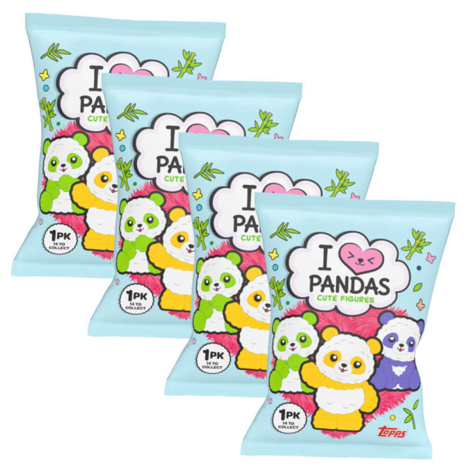 Pandas Figur - I Love Pandas - Sammelfigur - 4 Tüten