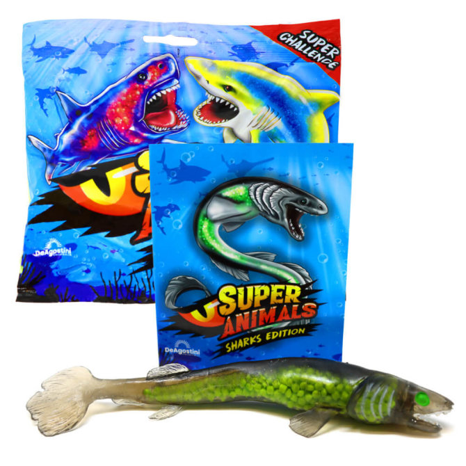 DeAgostini Super Animals - Sharks Edition - Sammelfigur Hai - Figur 1. Kragenhai (Crunchy)