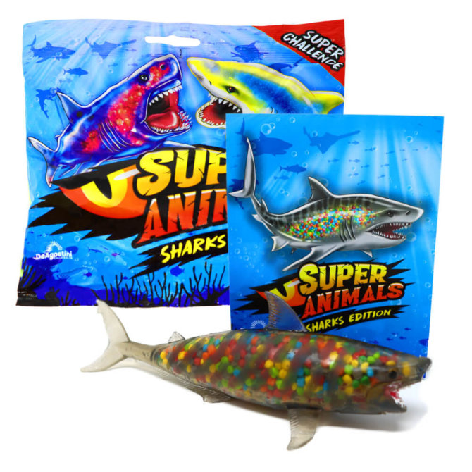 DeAgostini Super Animals - Sharks Edition - Sammelfigur Hai - Figur 5. Tigerhai (Farbwechsel - Crunchy)