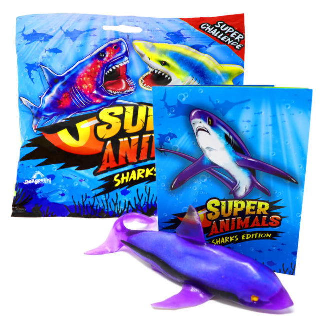 DeAgostini Super Animals - Sharks Edition - Sammelfigur Hai - Figur 13. Pazifischer Fuchshai (Stretchy)