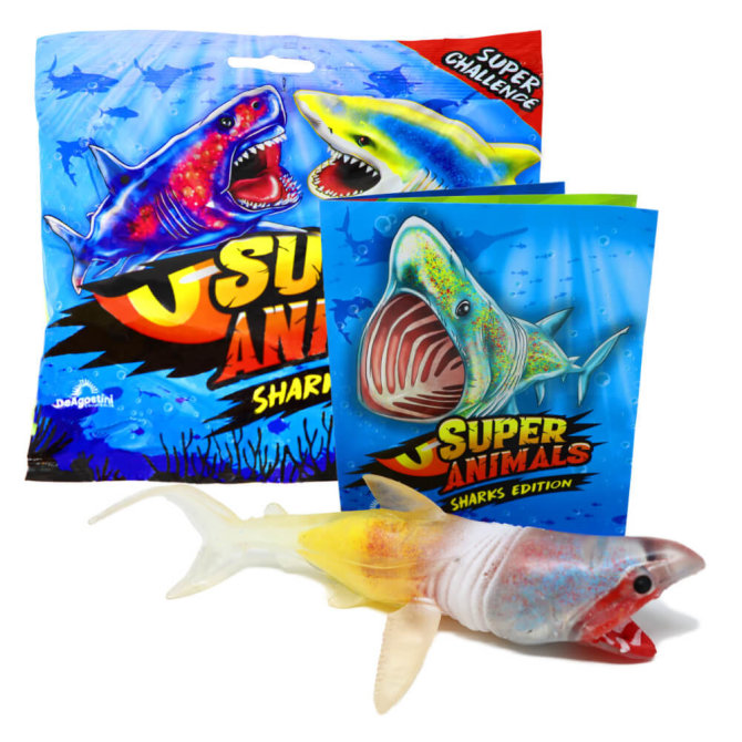 DeAgostini Super Animals - Sharks Edition - Sammelfigur Hai - Figur 14. Riesenhai (Stretchy)