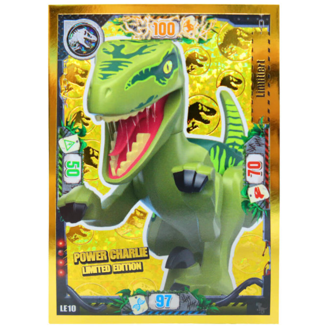 Lego Jurassic World 3 Karten - Sammelkarten Trading Cards (2023) - Gold Karte LE10 Sammelkarten