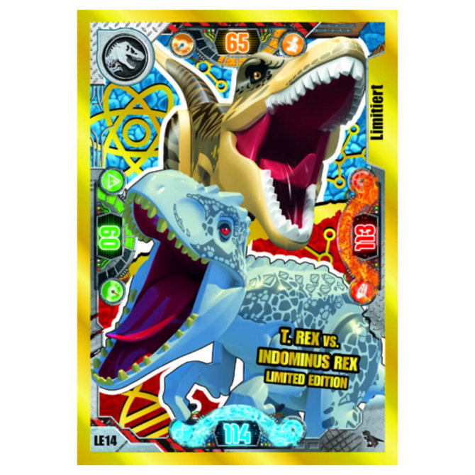 Lego Jurassic World 2 Karten - Sammelkarten Trading Cards (2022) - LE14 Gold Karte