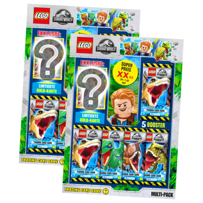 Lego Jurassic World 2 Karten - Sammelkarten Trading Cards (2022) - 2 Multipack