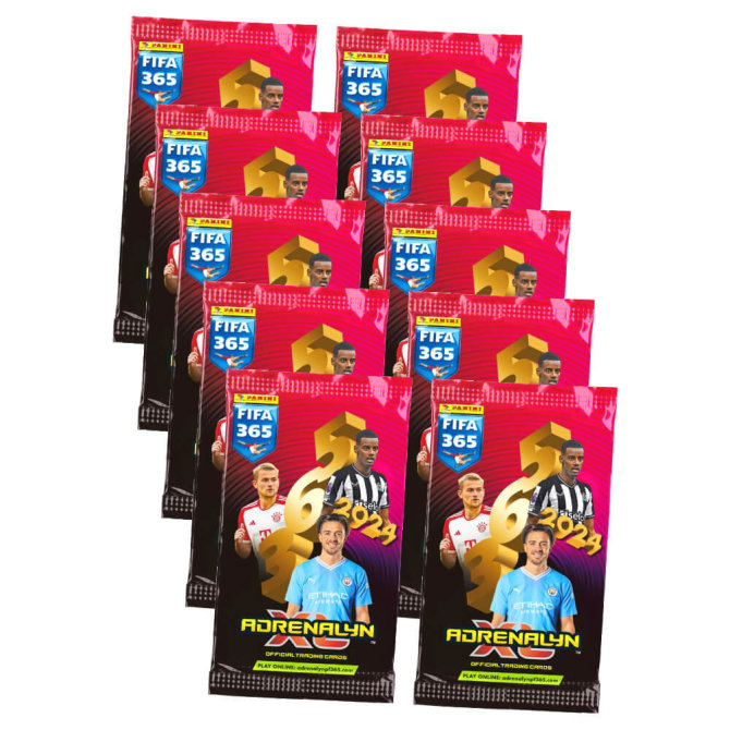 Panini Fifa 365 Karten 2024 - Trading Cards - 10 Booster Sammelkarten