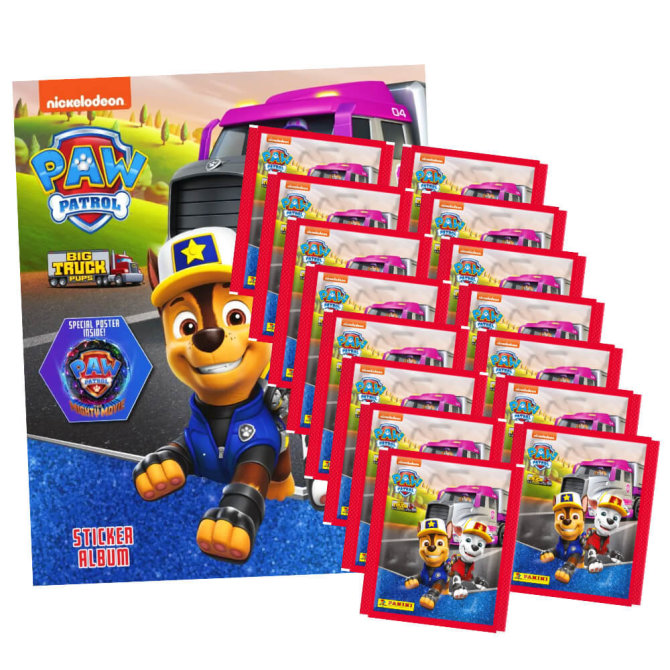 Panini Paw Patrol Sticker Serie 9 - Big Truck (2023) - 1 Album + 15 Tüten Sammelsticker