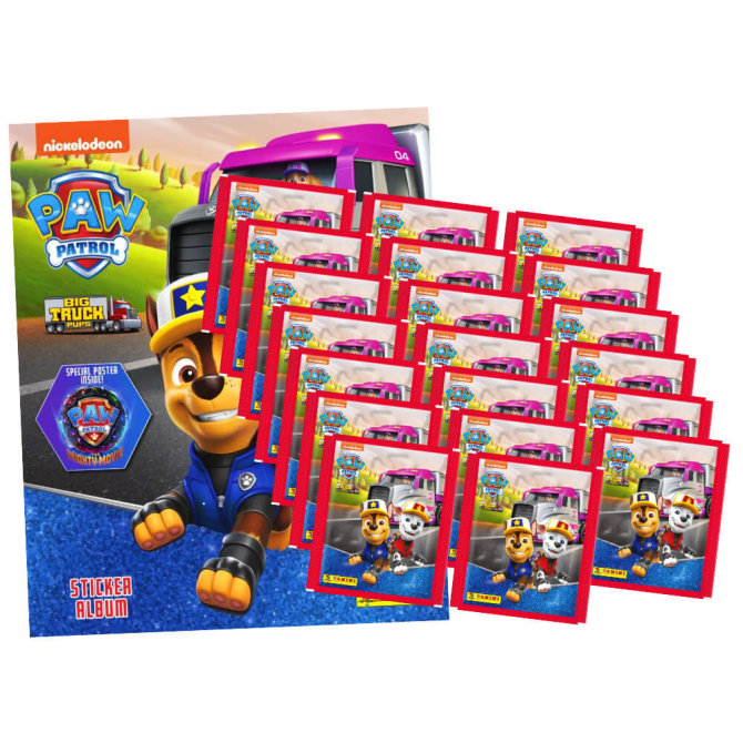 Panini Paw Patrol Sticker Serie 9 - Big Truck (2023) - 1 Album + 20 Tüten Sammelsticker