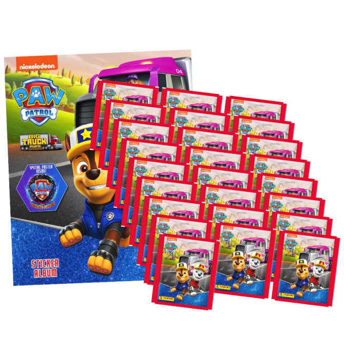 Panini Paw Patrol Sticker Serie 9 - Big Truck (2023) - 1 Album + 25 Tüten Sammelsticker