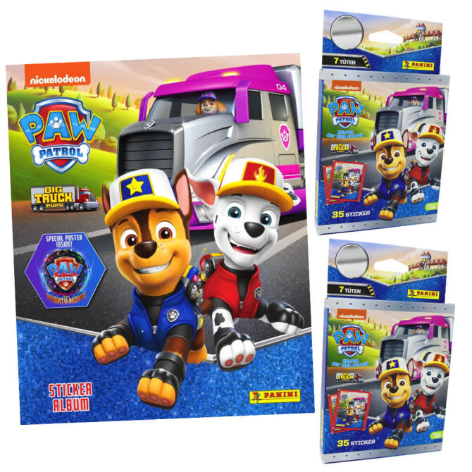 Panini Paw Patrol Sticker Serie 9 - Big Truck (2023) - 1 Album + 2 Blister Sammelsticker