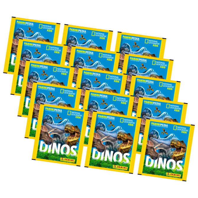 PaniniPedia Dinos Sticker - Dinosaurier Sammelsticker (2023) - 15 Tüten