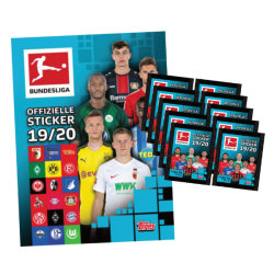 Topps Bundesliga Sticker 2019 / 2020 - 1 Album + 10...