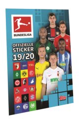 Topps Bundesliga Sticker 2019 / 2020 - 1 Album + 5 Tüten ( 25 Sammelsticker )