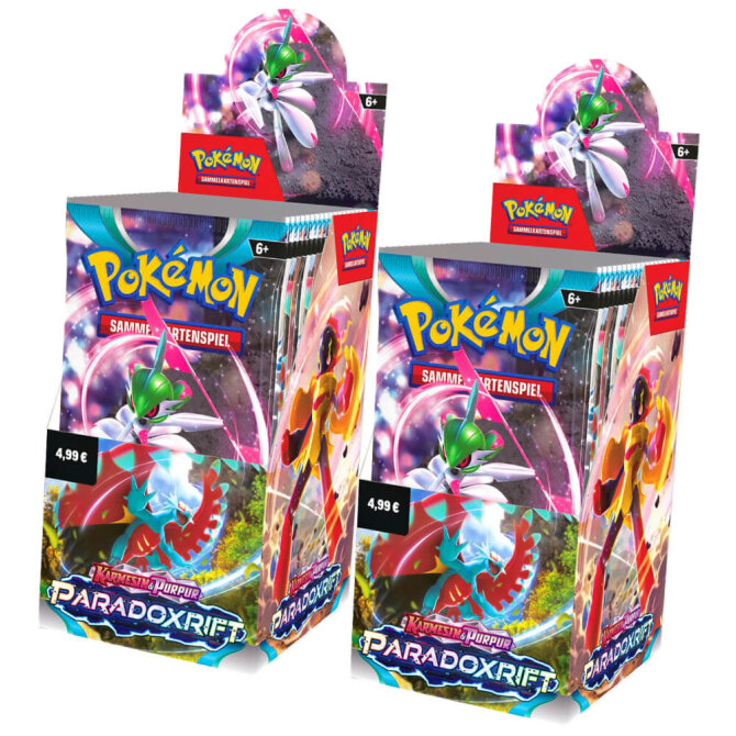 Pokemon Karten Karmesin & Purpur - Paradox Rift - 2 Display Sammelkarten