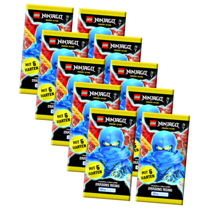 Lego Ninjago Karten Trading Cards Serie 9 - DRAGONS RISING (2024) - 10 Booster Sammelkarten