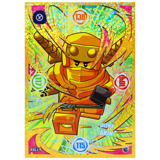 Lego Ninjago Karten Trading Cards Serie 9 - DRAGONS RISING (2024) - Gold Karte XXL1 Sammelkarten
