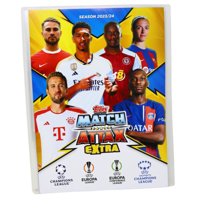 Topps Match Attax Karten Champions League Extra 2023-2024 - Sammelkarten - 1 Sammelmappe