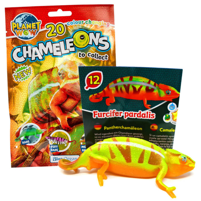 Chamäleons Sammelfiguren - Planet Wow - Super Selten 4 Effekte - Figur 12. Pantherchamäleon