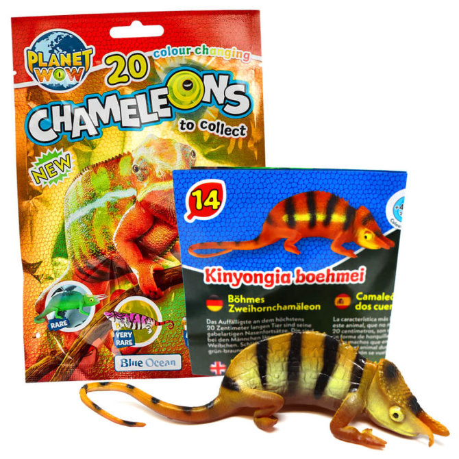 Blue Ocean Chamäleons Sammelfiguren 2024 - Planet Wow - Figur 14. Böhmes Zweihornchamäleon