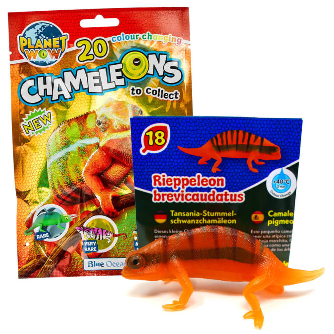 Blue Ocean Chamäleons Sammelfiguren 2024 - Planet Wow - Figur 18. Tansania Stummelschwanzchamäleon