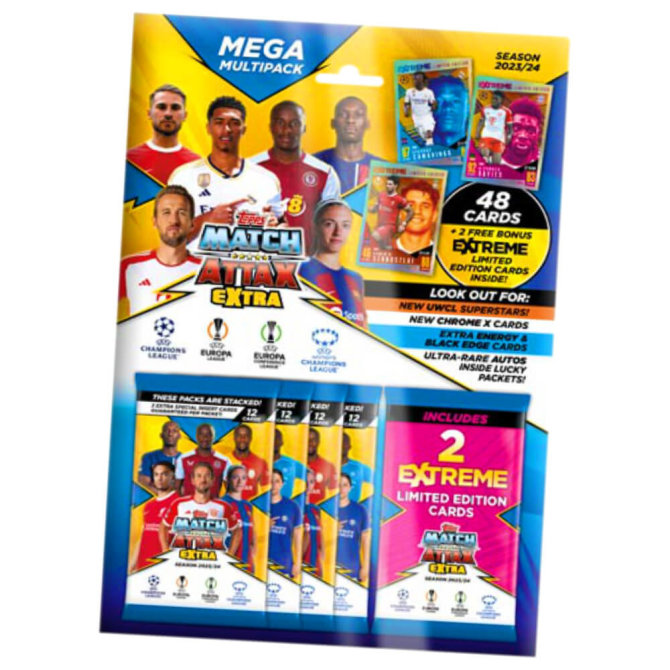 Topps Match Attax Karten Champions League Extra 2023-2024 - 1 Multipack Sammelkarten