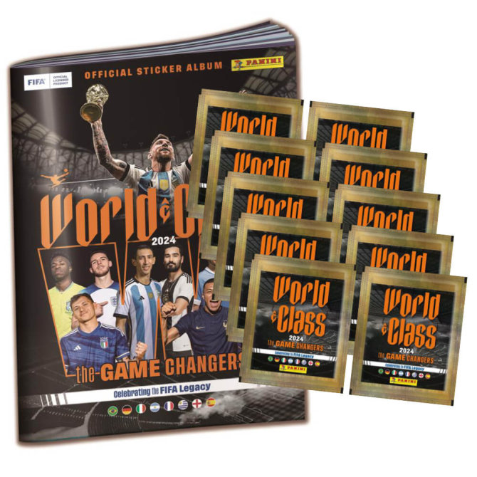 Panini World Class 2024 Fussball Sticker - 1 Album + 10 Tüten Sammelsticker