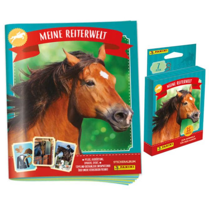 Panini Pferde Mon Club DEQuitation Sticker - Meine Reiterwelt (2024) - 1 Album + 1 Blister Sammelsticker